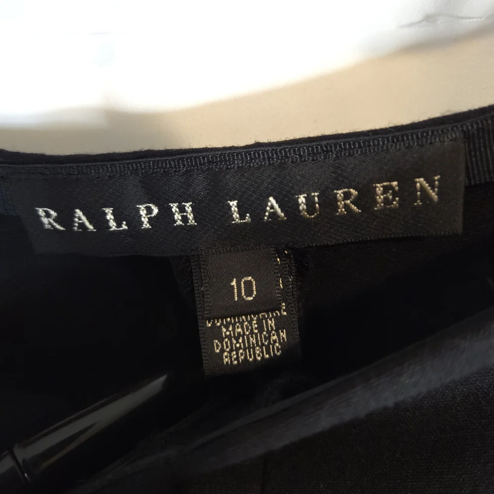 Ralph Lauren Women's Black Label Wool Blend Wide Leg Trousers Size 10 - Picture 6 of 8